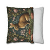 Pillow Case Woodland Rabbit Throw Pillows| William Morris Inspired Throw Pillow | Spring Cottagecore | Living Room, Dorm Room Pillows