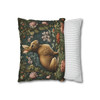 Pillow Case Woodland Rabbit Throw Pillows| William Morris Inspired Throw Pillow | Spring Cottagecore | Living Room, Dorm Room Pillows