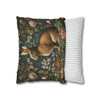 Pillow Case Woodland Rabbit Throw Pillows| William Morris Inspired Throw Pillow | Spring Cottagecore | Living Room, Dorm Room Pillows