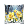 Pillow Case Daffodils in Spring Anime Throw Pillows| Anime Design Throw Pillow | Cottagecore | Living Room, Dorm Room Pillows