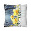 Pillow Case Daffodils in Spring Anime Throw Pillows| Anime Design Throw Pillow | Cottagecore | Living Room, Dorm Room Pillows