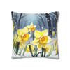 Pillow Case Daffodils in Spring Anime Throw Pillows| Anime Design Throw Pillow | Cottagecore | Living Room, Dorm Room Pillows