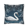 Pillow Case Swan in Blue Throw Pillows| William Morris Throw Pillow | Spring Cottagecore | Living Room, Dorm Room Pillows