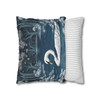 Pillow Case Swan in Blue Throw Pillows| William Morris Throw Pillow | Spring Cottagecore | Living Room, Dorm Room Pillows