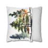 Pillow Case Watercolor Pine Trees Throw Pillows| Artistic Styling Throw Pillow | Spring Cottagecore | Living Room, Dorm Room Pillows