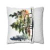 Pillow Case Watercolor Pine Trees Throw Pillows| Artistic Styling Throw Pillow | Spring Cottagecore | Living Room, Dorm Room Pillows