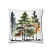 Pillow Case Watercolor Pine Trees Throw Pillows| Artistic Styling Throw Pillow | Spring Cottagecore | Living Room, Dorm Room Pillows