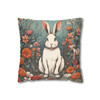 Pillow Case Vintage Garden Bunny Pillows| Spring Easter Rabbit Throw Pillow | Living Room, Nursery, Bedroom, Dorm Room Pillows