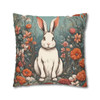 Pillow Case Vintage Garden Bunny Pillows| Spring Easter Rabbit Throw Pillow | Living Room, Nursery, Bedroom, Dorm Room Pillows