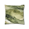 Pillow Case Green Watercolor Pattern Throw Pillows| Green Watercolor Pattern Throw Pillow | Living Room, Nursery, Bedroom, Dorm Room Pillows