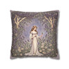 Pillow Case Lavender Woodland Fae Fairy Throw Pillows| William Morris Inspired Throw Pillow | Cottagecore | Living Room, Dorm Room Pillows