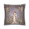 Pillow Case Lavender Woodland Fae Fairy Throw Pillows| William Morris Inspired Throw Pillow | Cottagecore | Living Room, Dorm Room Pillows