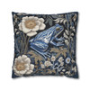 Pillow Case Woodland Blue Frog Throw Pillows| William Morris Inspired Throw Pillow | Spring Cottagecore | Living Room, Dorm Room Pillows