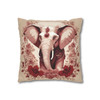 Pillow Case Red and Beige Elephant Throw Pillows| De Jouy Style Throw Pillow | Spring Cottagecore | Living Room, Dorm Room Pillows