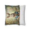 Pillow Case Garden Rabbit Easter Throw Pillow| Old World Style Easter Bunny Throw Pillows | Living Room, Bedroom, Dorm Room Pillows