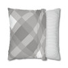 Gray Plaid Pattern Throw Pillow Cover| Super Soft Polyester Accent Pillow