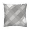 Gray Plaid Pattern Throw Pillow Cover| Super Soft Polyester Accent Pillow