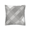 Gray Plaid Pattern Throw Pillow Cover| Super Soft Polyester Accent Pillow