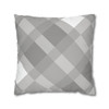 Gray Plaid Pattern Throw Pillow Cover| Super Soft Polyester Accent Pillow