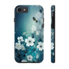 Spring in White and Blue design Tough Phone Case iPhone in 21 different sizes. Compatible iPhone 7, 8, X, 11, 12, 13, 14 and more.