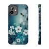 Spring in White and Blue design Tough Phone Case iPhone in 21 different sizes. Compatible iPhone 7, 8, X, 11, 12, 13, 14 and more.