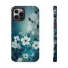 Spring in White and Blue design Tough Phone Case iPhone in 21 different sizes. Compatible iPhone 7, 8, X, 11, 12, 13, 14 and more.