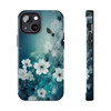 Spring in White and Blue design Tough Phone Case iPhone in 21 different sizes. Compatible iPhone 7, 8, X, 11, 12, 13, 14 and more.