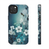 Spring in White and Blue design Tough Phone Case iPhone in 21 different sizes. Compatible iPhone 7, 8, X, 11, 12, 13, 14 and more.