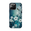 Spring in White and Blue design Tough Phone Case iPhone in 21 different sizes. Compatible iPhone 7, 8, X, 11, 12, 13, 14 and more.