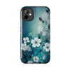 Spring in White and Blue design Tough Phone Case iPhone in 21 different sizes. Compatible iPhone 7, 8, X, 11, 12, 13, 14 and more.