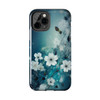 Spring in White and Blue design Tough Phone Case iPhone in 21 different sizes. Compatible iPhone 7, 8, X, 11, 12, 13, 14 and more.