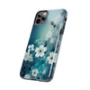 Spring in White and Blue design Tough Phone Case iPhone in 21 different sizes. Compatible iPhone 7, 8, X, 11, 12, 13, 14 and more.