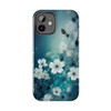 Spring in White and Blue design Tough Phone Case iPhone in 21 different sizes. Compatible iPhone 7, 8, X, 11, 12, 13, 14 and more.