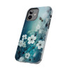 Spring in White and Blue design Tough Phone Case iPhone in 21 different sizes. Compatible iPhone 7, 8, X, 11, 12, 13, 14 and more.