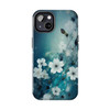 Spring in White and Blue design Tough Phone Case iPhone in 21 different sizes. Compatible iPhone 7, 8, X, 11, 12, 13, 14 and more.