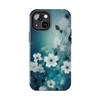 Spring in White and Blue design Tough Phone Case iPhone in 21 different sizes. Compatible iPhone 7, 8, X, 11, 12, 13, 14 and more.