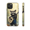 Raccoon Bluegrass Bandit Tough Cell Phone Case| iPhone, Samsung Galaxy and Google Pixel Devices |Glossy or Matte Options