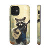 Raccoon Bluegrass Bandit Tough Cell Phone Case| iPhone, Samsung Galaxy and Google Pixel Devices |Glossy or Matte Options