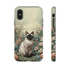 Siamese Cat on a Misty Morning Tough Cell Phone Case| iPhone, Samsung Galaxy and Google Pixel Devices |Glossy or Matte Options