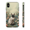 Siamese Cat on a Misty Morning Tough Cell Phone Case| iPhone, Samsung Galaxy and Google Pixel Devices |Glossy or Matte Options