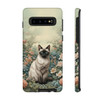 Siamese Cat on a Misty Morning Tough Cell Phone Case| iPhone, Samsung Galaxy and Google Pixel Devices |Glossy or Matte Options