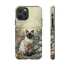 Siamese Cat on a Misty Morning Tough Cell Phone Case| iPhone, Samsung Galaxy and Google Pixel Devices |Glossy or Matte Options