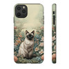 Siamese Cat on a Misty Morning Tough Cell Phone Case| iPhone, Samsung Galaxy and Google Pixel Devices |Glossy or Matte Options