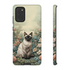 Siamese Cat on a Misty Morning Tough Cell Phone Case| iPhone, Samsung Galaxy and Google Pixel Devices |Glossy or Matte Options