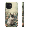 Siamese Cat on a Misty Morning Tough Cell Phone Case| iPhone, Samsung Galaxy and Google Pixel Devices |Glossy or Matte Options