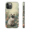 Siamese Cat on a Misty Morning Tough Cell Phone Case| iPhone, Samsung Galaxy and Google Pixel Devices |Glossy or Matte Options