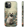 Siamese Cat on a Misty Morning Tough Cell Phone Case| iPhone, Samsung Galaxy and Google Pixel Devices |Glossy or Matte Options