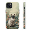 Siamese Cat on a Misty Morning Tough Cell Phone Case| iPhone, Samsung Galaxy and Google Pixel Devices |Glossy or Matte Options