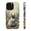 Siamese Cat on a Misty Morning Tough Cell Phone Case| iPhone, Samsung Galaxy and Google Pixel Devices |Glossy or Matte Options