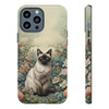 Siamese Cat on a Misty Morning Tough Cell Phone Case| iPhone, Samsung Galaxy and Google Pixel Devices |Glossy or Matte Options